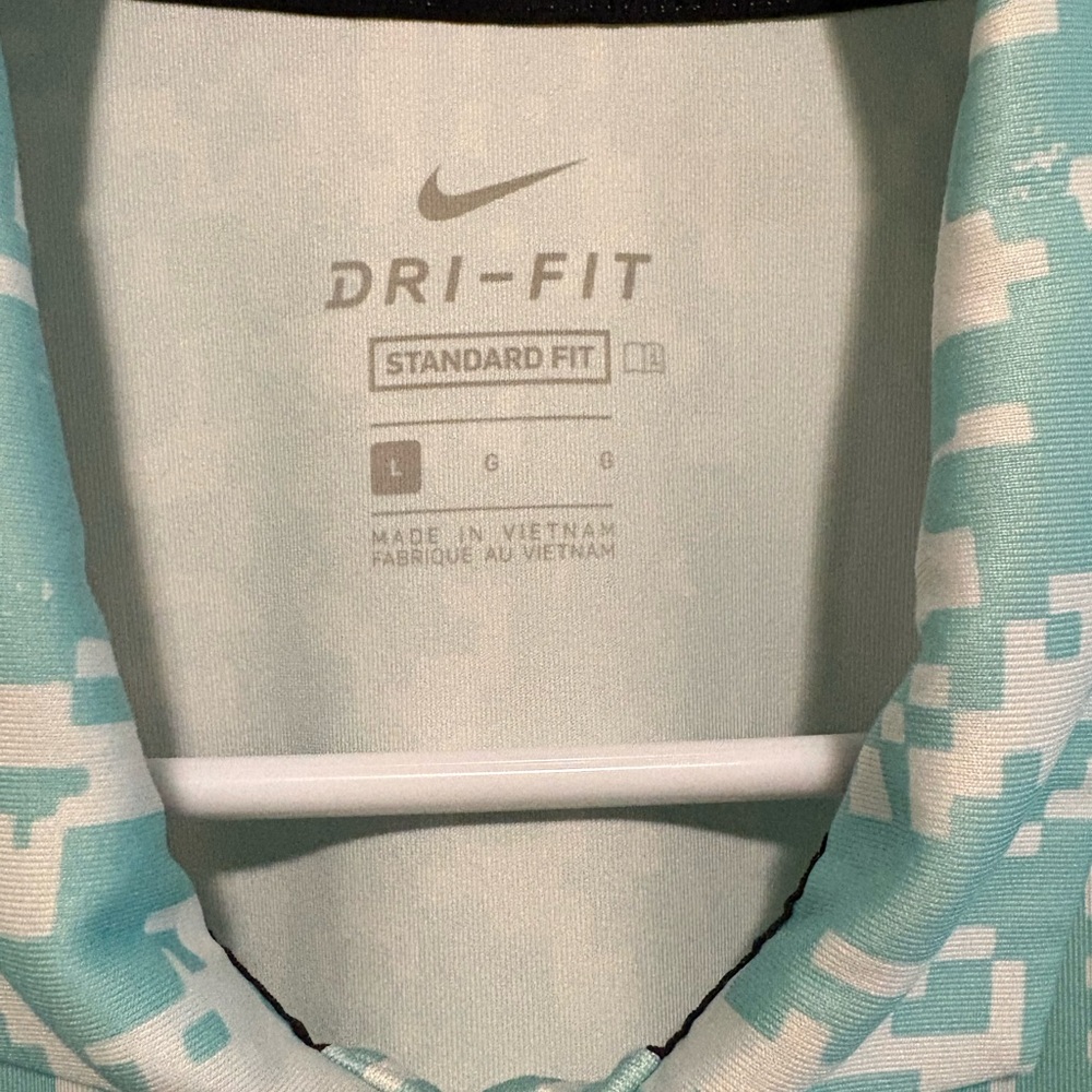 Nike golf Dri-FIT Teal and White Polo - Picture 3 of 3